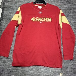 San Francisco 49ers NFL Sweatshirt Men's L Red Vintage Long Sleeve